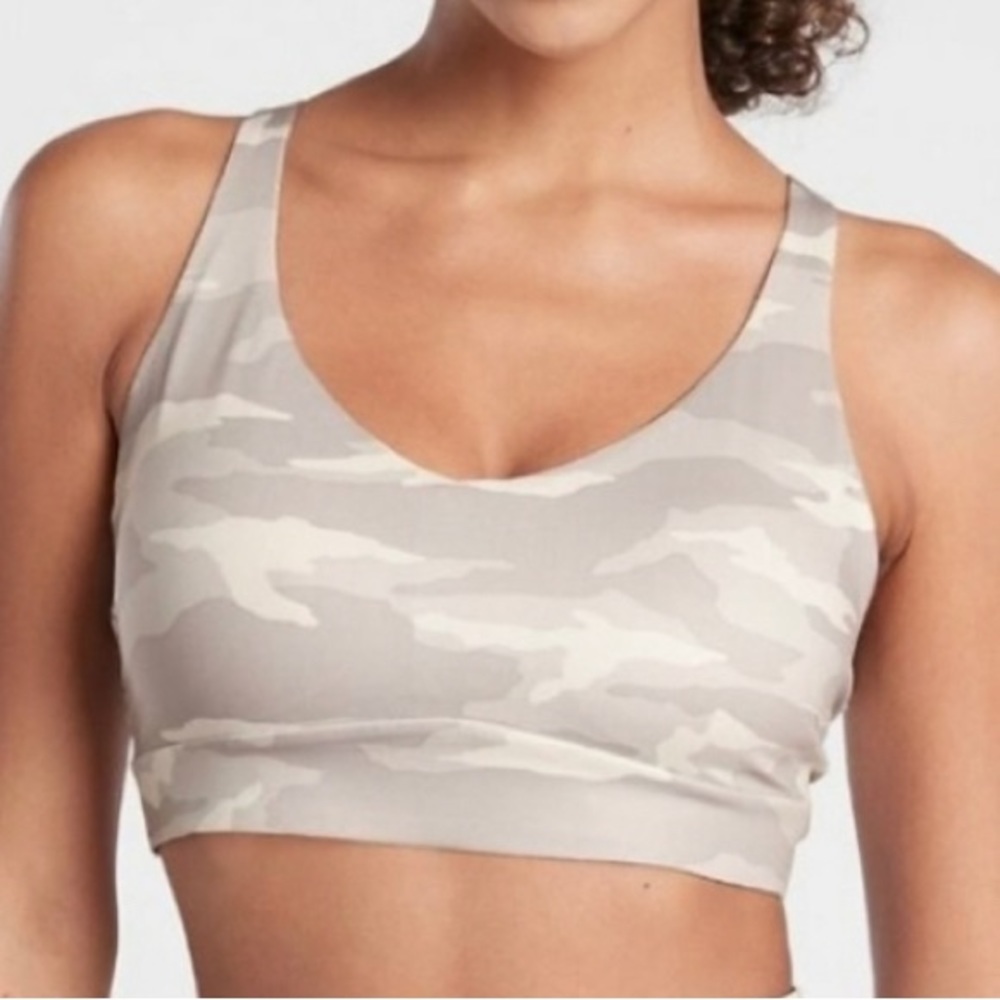 Gray and White Camo seamless sport bra size 2